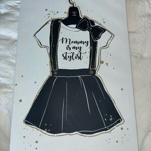 Black and White Canvas Art with Gold Accents